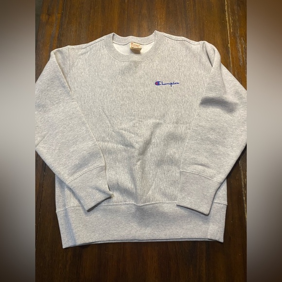 Vintage RARE Champion Reverse Weave Warm Up Turtleneck Sweatshirt Size XS Gray - Picture 1 of 5